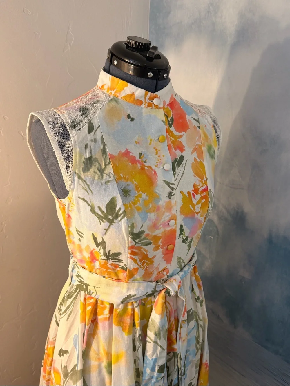 Floral Maxi Dress with Tie Waist 194